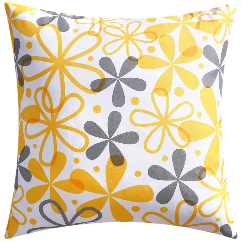 Modern blue floral cushion cover set living room decor