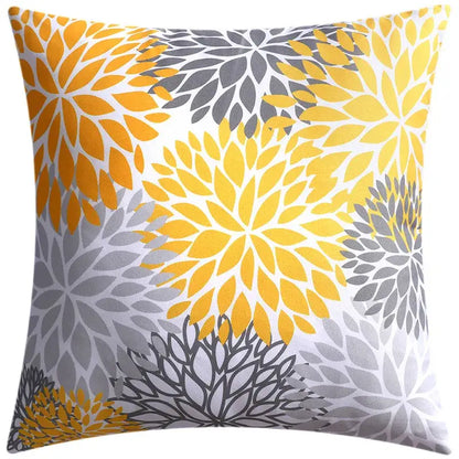 Modern blue floral cushion cover set living room decor