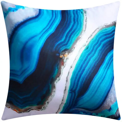 Modern blue floral cushion cover set living room decor