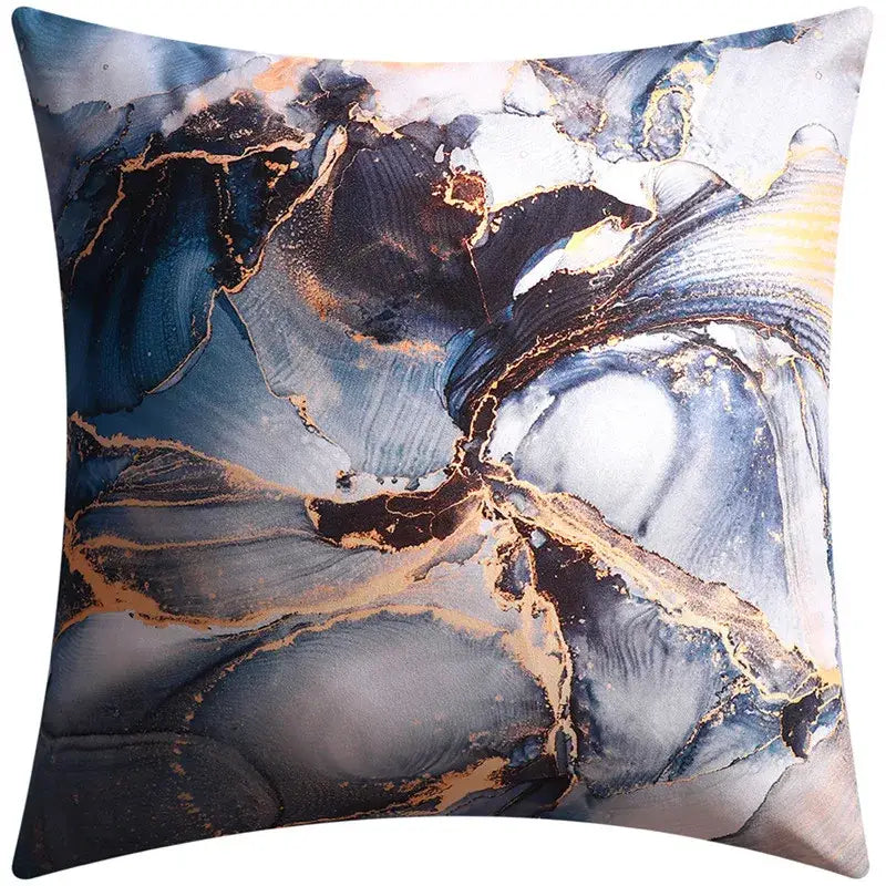 Modern blue floral cushion cover set living room decor
