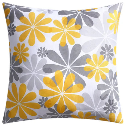 Modern blue floral cushion cover set living room decor
