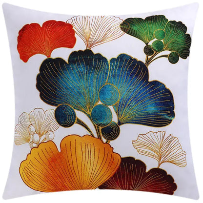 Modern blue floral cushion cover set living room decor