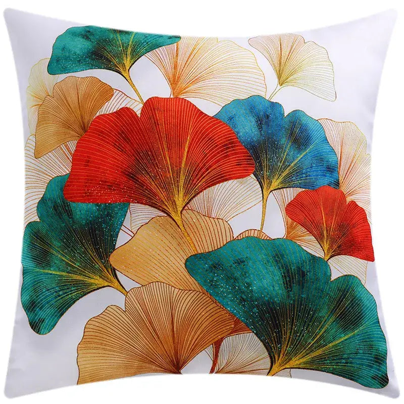 Modern blue floral cushion cover set living room decor
