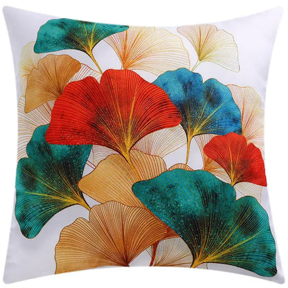 Modern blue floral cushion cover set living room decor