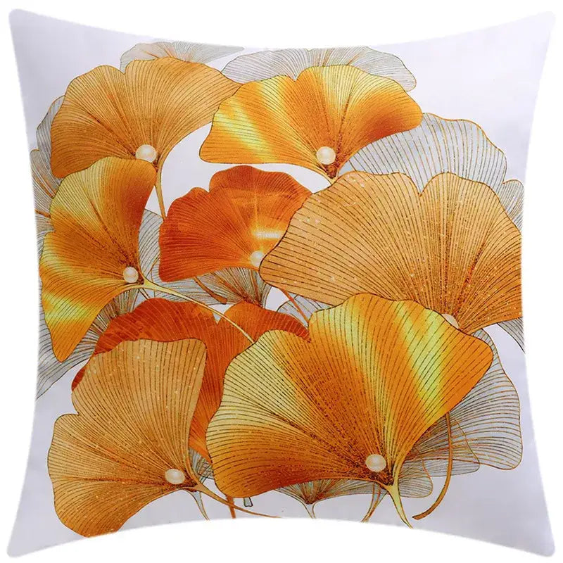 Modern blue floral cushion cover set living room decor