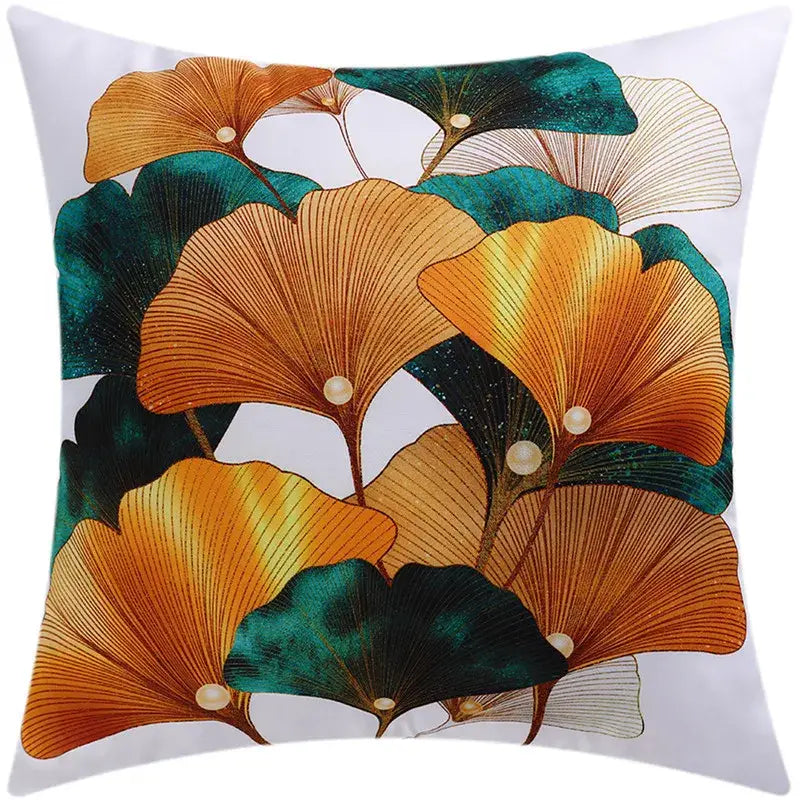 Modern blue floral cushion cover set living room decor