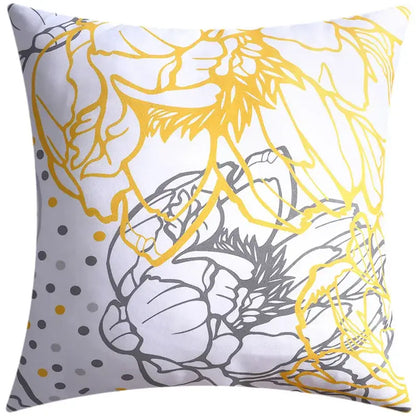 Modern blue floral cushion cover set living room decor