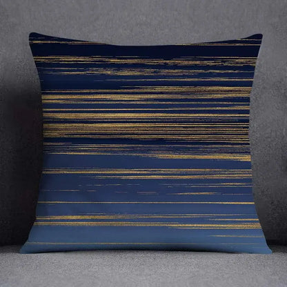Modern blue geometric floral design pillowcase living room cushion