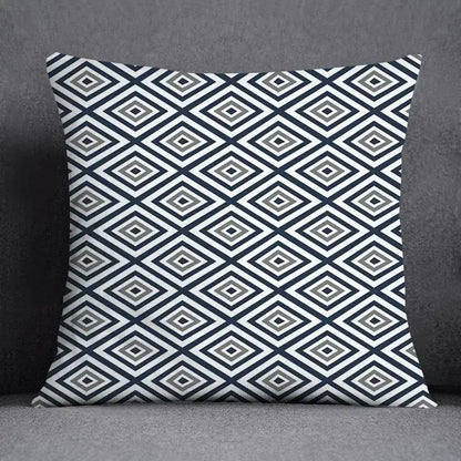 Modern blue geometric floral design pillowcase living room cushion