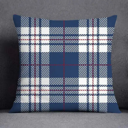Modern blue geometric floral design pillowcase living room cushion
