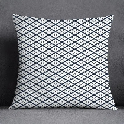 Modern blue geometric floral design pillowcase living room cushion