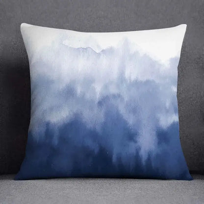 Modern blue geometric floral design pillowcase living room cushion
