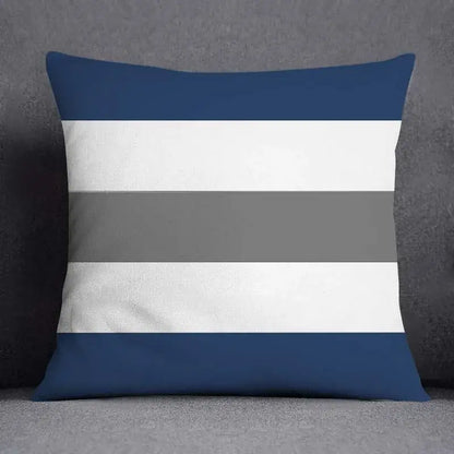 Modern blue geometric floral design pillowcase living room cushion