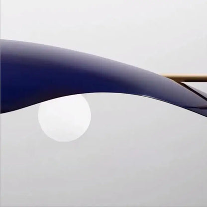Modern blue glass bubble chandelier dining room pendant light
