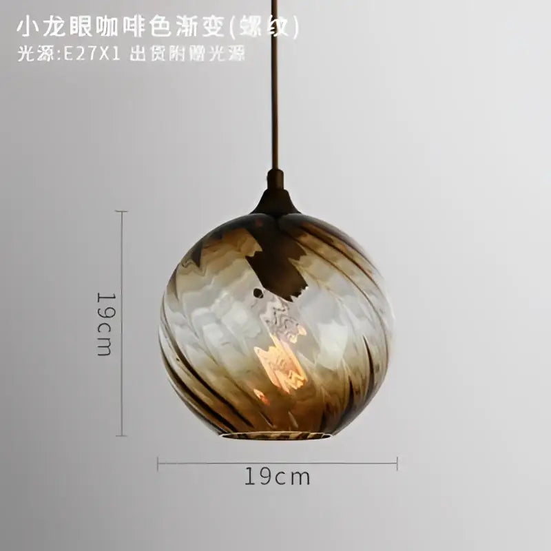 Modern blue glass led pendant lamp set dining room lighting