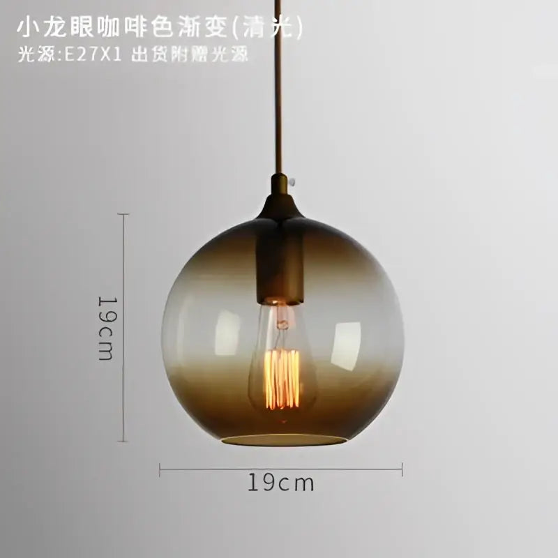 Modern blue glass led pendant lamp set dining room lighting