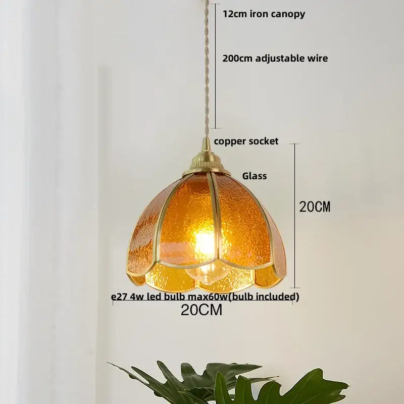 Modern blue & gold butterfly glass led pendant light kitchen fixture