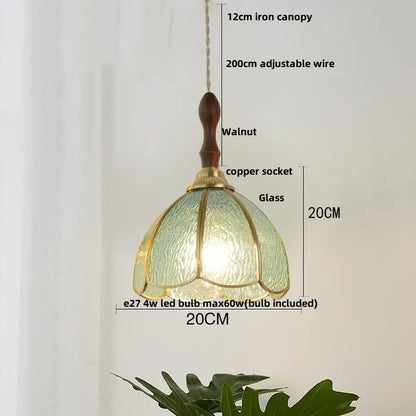 Modern blue & gold butterfly glass led pendant light kitchen fixture