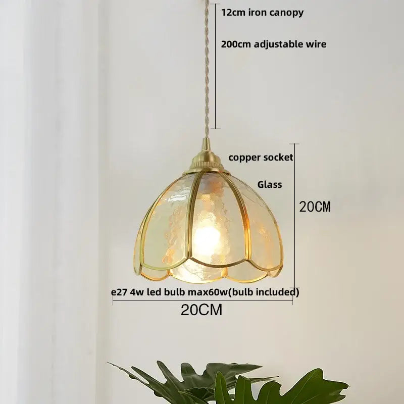 Modern blue & gold butterfly glass led pendant light kitchen fixture