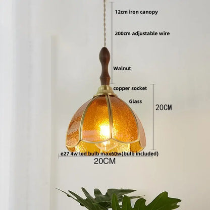 Modern blue & gold butterfly glass led pendant light kitchen fixture