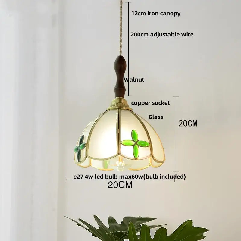 Modern blue & gold butterfly glass led pendant light kitchen fixture