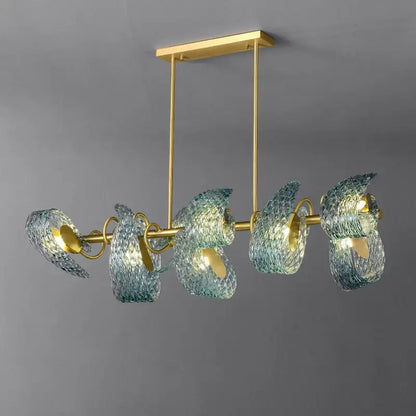 Modern blue queen crystal glass chandelier living room light