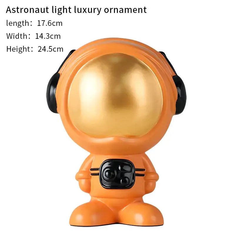 Modern blue & red gradient astronaut statue living room decor