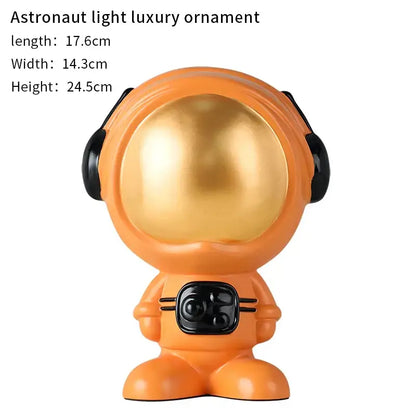 Modern blue & red gradient astronaut statue living room decor