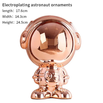 Modern blue & red gradient astronaut statue living room decor