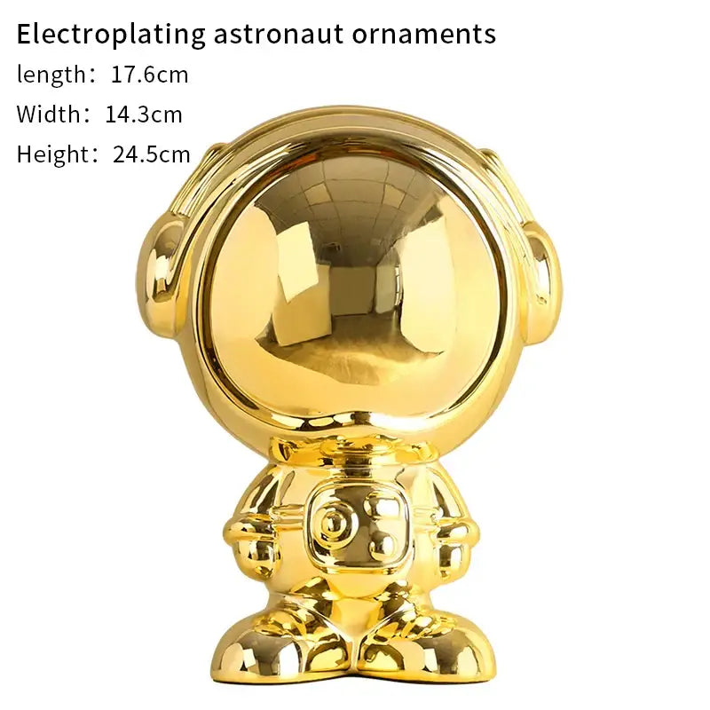Modern blue & red gradient astronaut statue living room decor