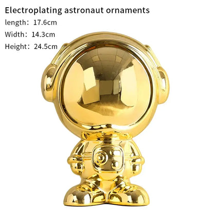 Modern blue & red gradient astronaut statue living room decor