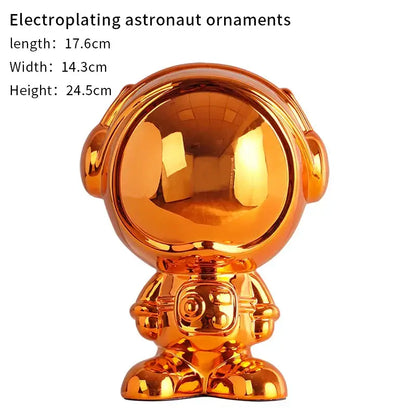 Modern blue & red gradient astronaut statue living room decor