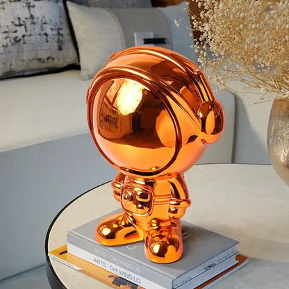 Modern blue & red gradient astronaut statue living room decor