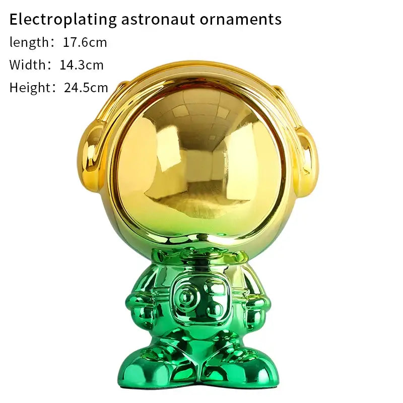 Modern blue & red gradient astronaut statue living room decor