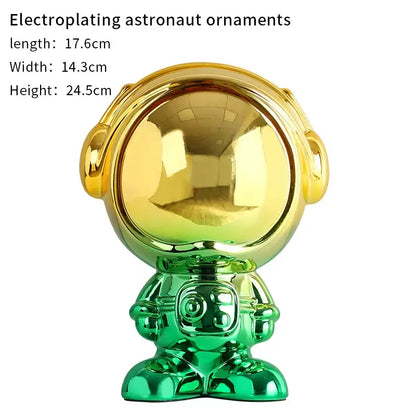 Modern blue & red gradient astronaut statue living room decor