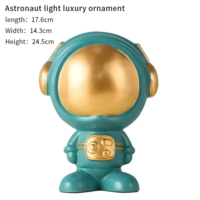 Modern blue & red gradient astronaut statue living room decor