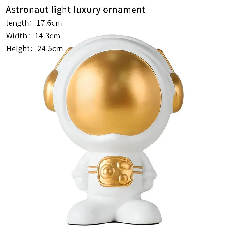 Modern blue & red gradient astronaut statue living room decor