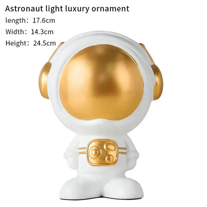 Modern blue & red gradient astronaut statue living room decor