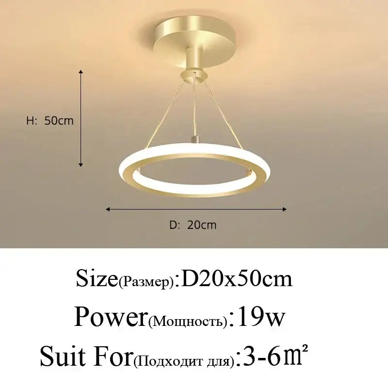 Modern blue star led pendant light bedroom white circular fixture
