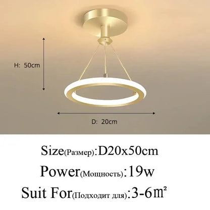 Modern blue star led pendant light bedroom white circular fixture
