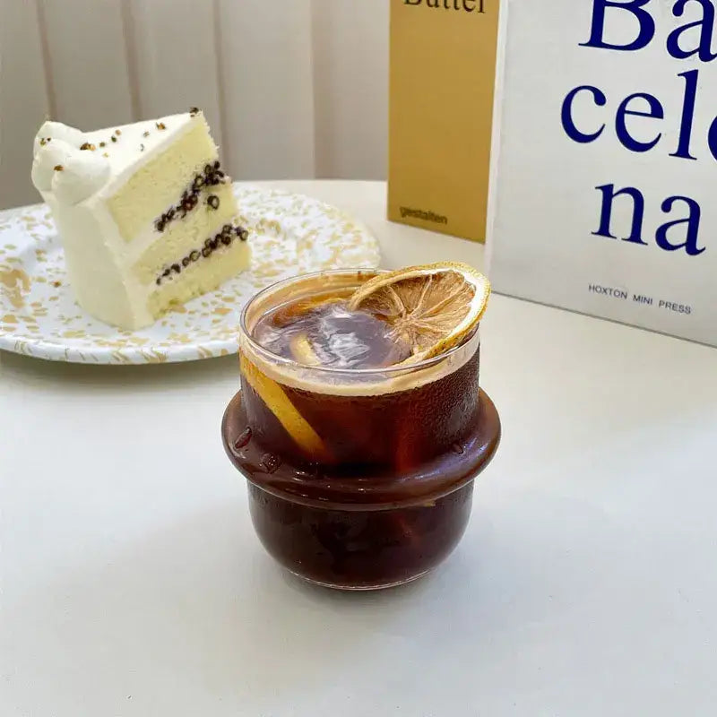 Modern borosilicate cap glass cup kitchen coffee tumbler