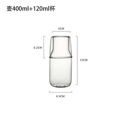 Modern borosilicate glass drinkware set kitchen carafe and tumbler