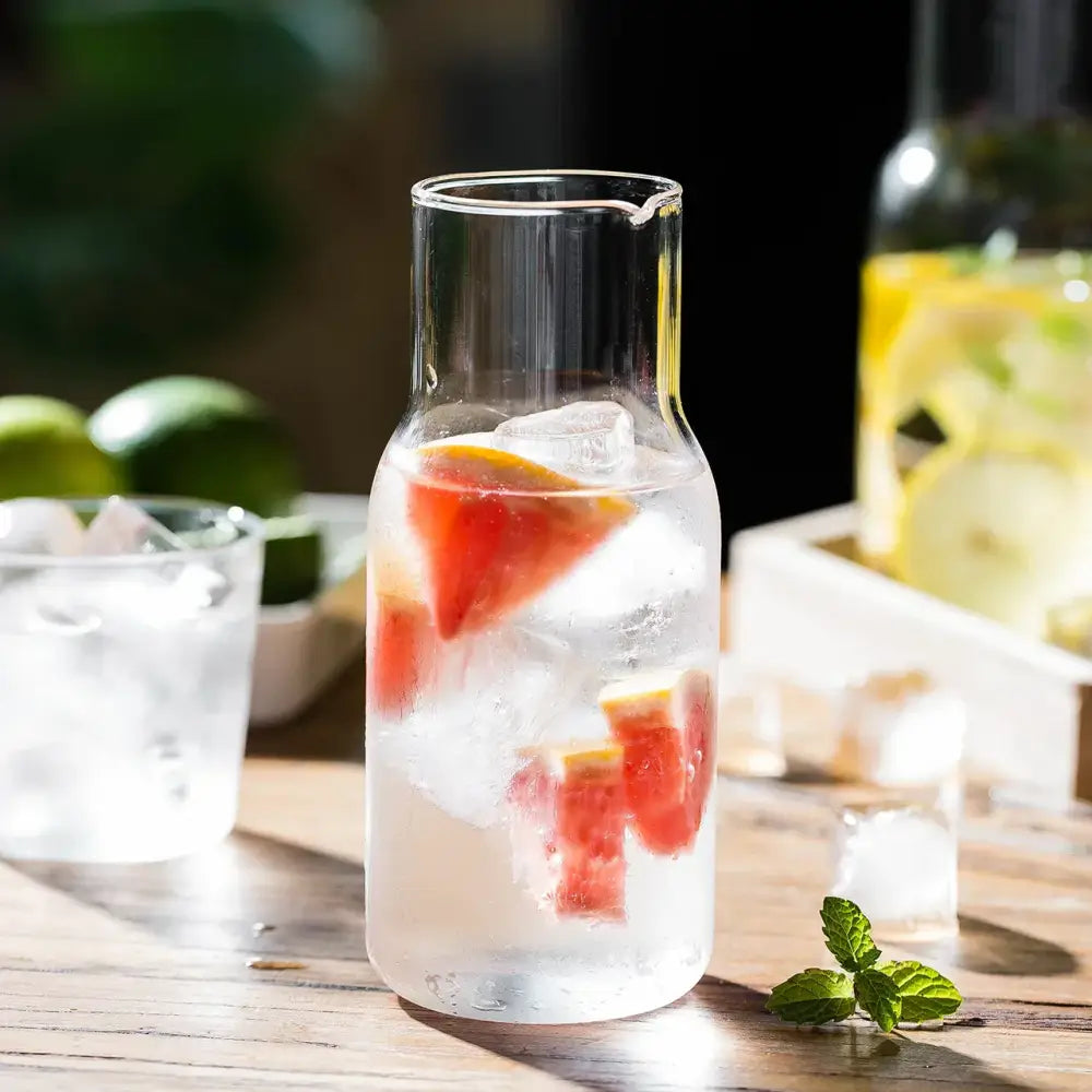 Modern borosilicate glass tea pot kitchen fruit infuser pitcher