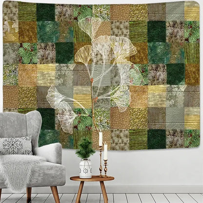 Modern botanical wildflower tapestry – bedroom abstract floral art
