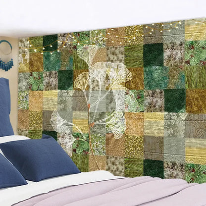 Modern botanical wildflower tapestry – bedroom abstract floral art