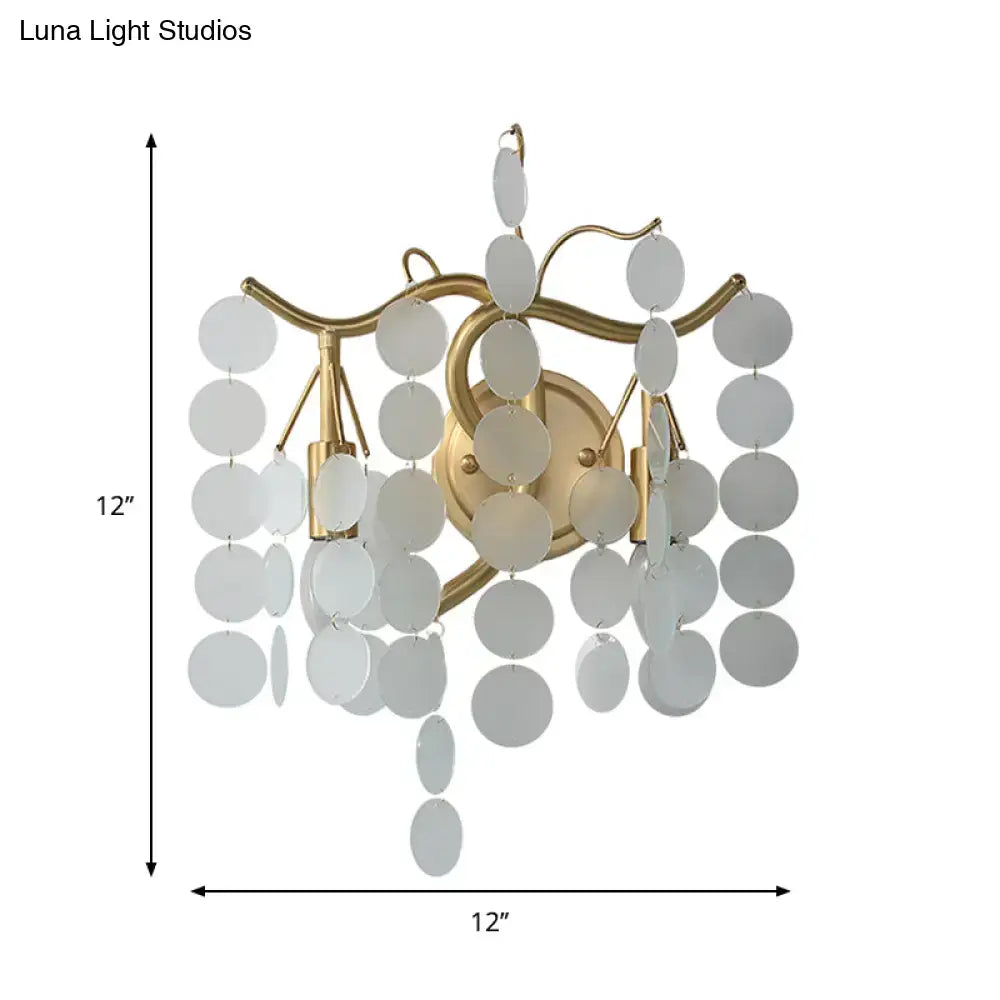Modern branch design blue & pink glass wall lamp bedroom sconce