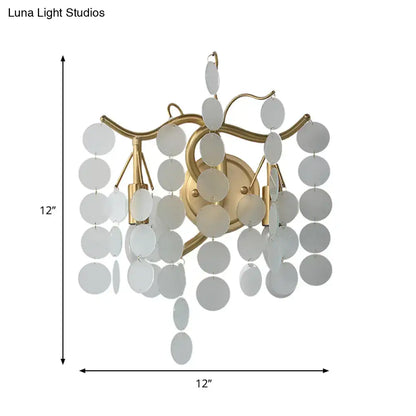 Modern branch design blue & pink glass wall lamp bedroom sconce