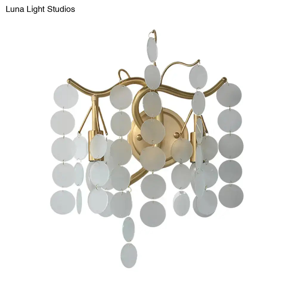 Modern branch design blue & pink glass wall lamp bedroom sconce