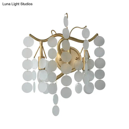 Modern branch design blue & pink glass wall lamp bedroom sconce