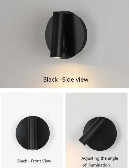 Modern brass adjustable led wall reading lamp bedroom spotlight